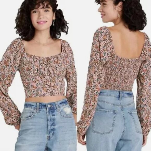 wild fable Tops - 3/$30 retro style long sleeve bodice floral top